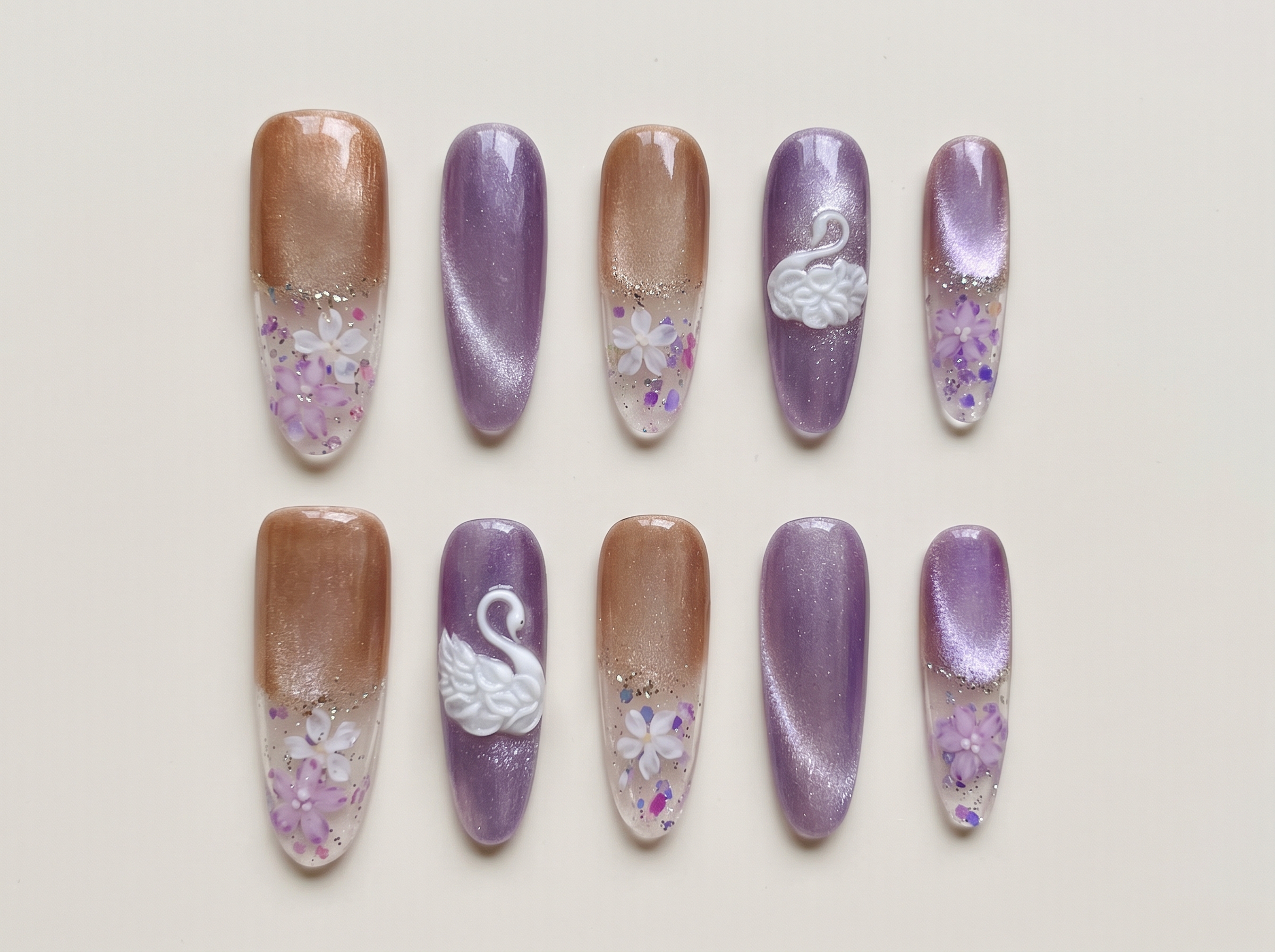 Lavender Swan Serenade - Tenth Touch